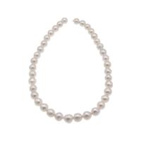 Round Cultured Freshwater Pearl Beads, DIY, white Approx 38 cm 