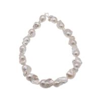 Baroque Cultured Freshwater Pearl Beads, DIY, white, 14-16mm cm 