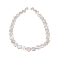 Reborn Cultured Freshwater Pearl Beads, Heart, DIY, white, 13-14mm cm, 30- 