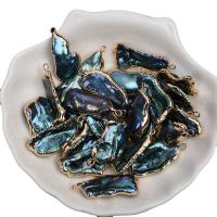 Colgante de cobre con perla cultivada de agua dulce  , Perlas cultivadas de agua dulce, con metal, color mixto, 12-15mmx20-30mm, Vendido por UD