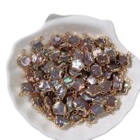 Perlas cultivadas de agua dulce Conector, con metal, Flor, color mixto, 11x20mm, Vendido por UD