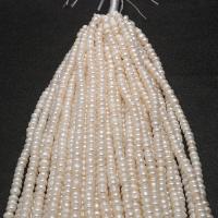 Button Cultured Freshwater Pearl Beads, Natural & DIY, white, 5.5-6mm .17 Inch 