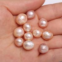 No Hole Cultured Freshwater Pearl Beads, Round, Natural & DIY 10-13mm 