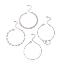 Fashion Zinc Alloy Bracelets, bracelet, 4 pieces & fashion jewelry 