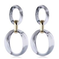 Resin Drop Earring, Zinc Alloy, with Resin, for woman 