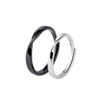 Couple Finger Rings, 925 Sterling Silver, plated, adjustable & for couple, US Ring .5 