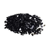 Chips de pierres précieuses , Obsidienne, pepite, normes différentes pour le choix & aucun trou, noire, Vendu par kg