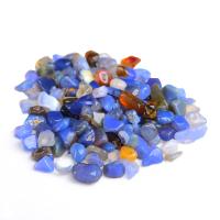 Чипы драгоценных камней, голубой агат, Комкообразная форма, разный размер для выбора & нет отверстия, голубой, продается KG