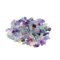 Chips de pierres précieuses , Fluorite colorée, pepite, normes différentes pour le choix & aucun trou, multicolore, Vendu par kg