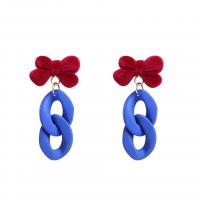 Acrylic Drop Earring, with Zinc Alloy, for woman, mixed colors 