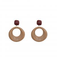 Resin Drop Earring, with Zinc Alloy & for woman 