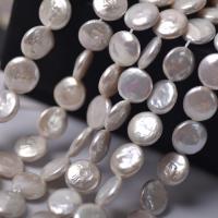 Coin Cultured Freshwater Pearl Beads, DIY, white, 10-11mm cm, 35- 