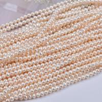 Round Cultured Freshwater Pearl Beads, DIY, white, 4-5mm cm 