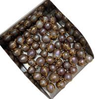 Colgante de cobre con perla cultivada de agua dulce  , Perlas cultivadas de agua dulce, con metal, Esférico, color mixto, 9-12mm, Vendido por UD