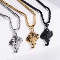 Stainless Steel Jewelry Necklace, 304 Stainless Steel, Elephant, fashion jewelry & for man .62 Inch 