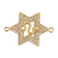 Cubic Zirconia Micro Pave Brass Connector, plated, fashion jewelry & micro pave cubic zirconia 