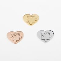 pendentifs de cœur en inox , acier inoxydable, poli, DIY & styles différents pour le choix, plus de couleurs à choisir, Vendu par PC