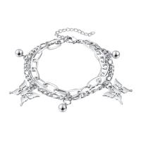 Stainless Steel Charm Bracelet, with 1.97inch extender chain, for woman, original color .09 Inch 