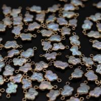 Perlas cultivadas de agua dulce Conector, con metal, Mariposa, chapado en color dorado, Natural & Joyería & Bricolaje, 10x20-12x22mm, Vendido por UD