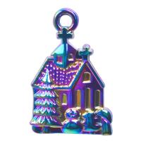 Zinc Alloy Jewelry Pendants, Castle, plated, Unisex, multi-colored cm 