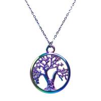 Zinc Alloy Jewelry Pendants, Tree, colorful plated, DIY, multi-colored cm 