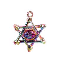 Zinc Alloy Jewelry Pendants, Hexagram, plated, DIY, multi-colored cm 