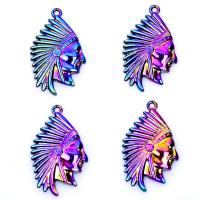 Character Shaped Zinc Alloy Pendants, plated, DIY, multi-colored cm 