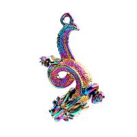 Zinc Alloy Animal Pendants, Dragon, plated, DIY, multi-colored cm 