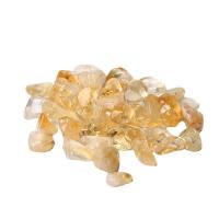 Чипы драгоценных камней, Бусины из цитрина, Комкообразная форма, разный размер для выбора & нет отверстия, желтый, продается сумка