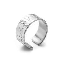 Titanium Steel Cuff Finger Ring, Unisex  original color 
