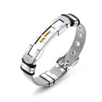 Titanium Steel Bracelet & Bangle, Cross, for man, 10mm .27 Inch 