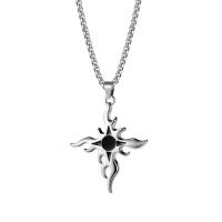 Zinc Alloy Necklace, with stainless steel chain, Unisex .95 Inch 