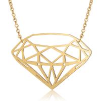 Titanium Steel Jewelry Necklace, Diamond Shape, for woman cm 