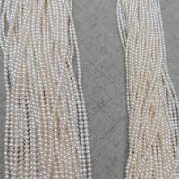 Круглые бусины из искусственного пресноводного жемчуга, Пресноводные жемчуги, Круглая, DIY, белый, длина:36-38 см, продается Strand