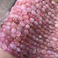 Natürliche Rosenquarz Perlen, Klumpen, DIY, Rosa, 9-12mm, Länge:38 cm, verkauft von Strang