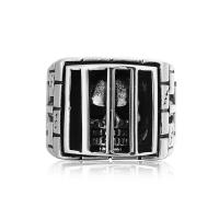 Titanium Steel Finger Ring, Skull, fashion jewelry & for man, original color 