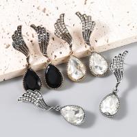 Zinc Alloy Rhinestone Drop Earring, plated, fashion jewelry & for woman & with rhinestone 