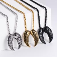 Stainless Steel Jewelry Necklace, 304 Stainless Steel, Wing Shape, fashion jewelry & for man .62 Inch 