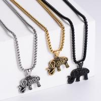 Stainless Steel Jewelry Necklace, 304 Stainless Steel, Elephant, fashion jewelry & Unisex .62 Inch 
