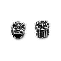 Stainless Steel Large Hole Beads, fashion jewelry & blacken 