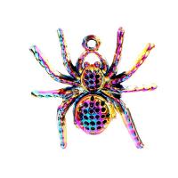 Zinc Alloy Animal Pendants, Spider, plated, DIY, multi-colored cm 