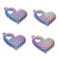 Zinc Alloy Heart Pendants, plated, DIY, multi-colored cm 