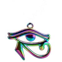 Zinc Alloy Evil Eye Pendant, plated, DIY, multi-colored cm 