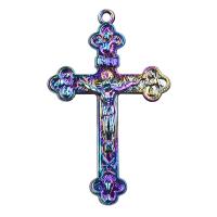 Zinc Alloy Jewelry Pendants, Crucifix Cross, colorful plated, DIY, multi-colored cm 