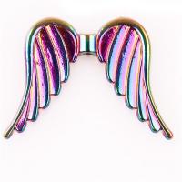Wing Shaped Zinc Alloy Pendants, plated, DIY, multi-colored cm 