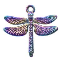 Zinc Alloy Animal Pendants, Dragonfly, colorful plated, DIY, multi-colored 