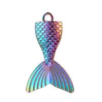 Zinc Alloy Jewelry Pendants, Mermaid tail, colorful plated, DIY, multi-colored cm 