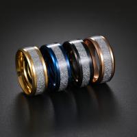 Titanium Steel Finger Ring, plated, Unisex 8mm 