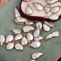 Colgante de cobre con perla cultivada de agua dulce  , metal, con Perlas cultivadas de agua dulce, Gota, color mixto, 20-30mmx11-12mm, Vendido por UD