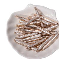 Colgante de cobre con perla cultivada de agua dulce  , metal, con Perlas cultivadas de agua dulce, color mixto, 5-6mmx30-45mm, Vendido por UD